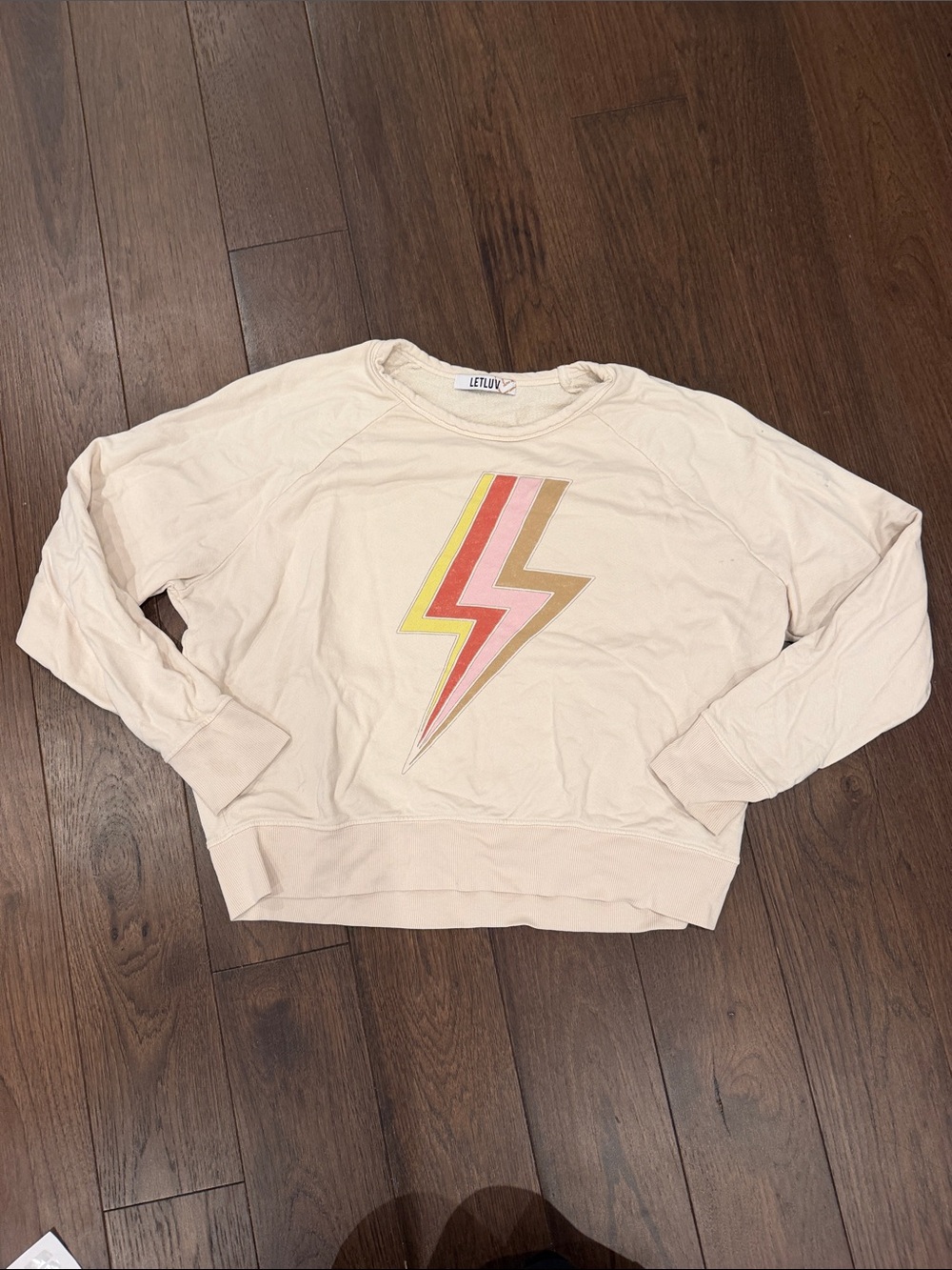 Letluv Lightning Bolt Pullover Sweatshirt Size Small - C11-723